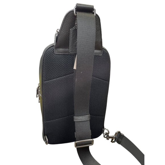 Coach Mens Signature brown black Canvas Leather Sling Pack Bag SKU 9121 - Picture 6 of 16